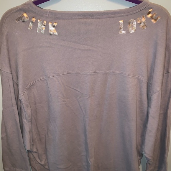 Cotton sequined PINK baseball tee style - Picture 2 of 2